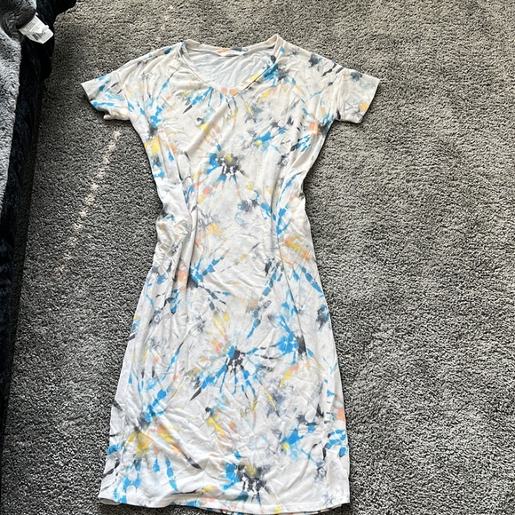 Taupe paint splatter dress - Picture 4 of 12